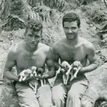 Marines with puppies