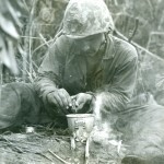 Private preparing meal