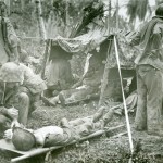 Medics helping wounded marines