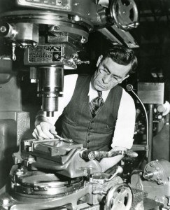 John Garand in his shop