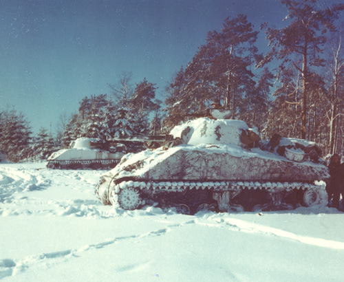 US tank in the snow