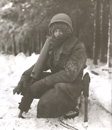 Lloyd G. Taylor rests near Beho, Belgium.