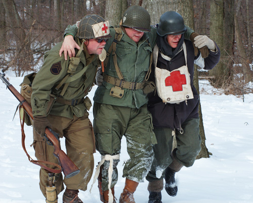 Two medis and a German POW