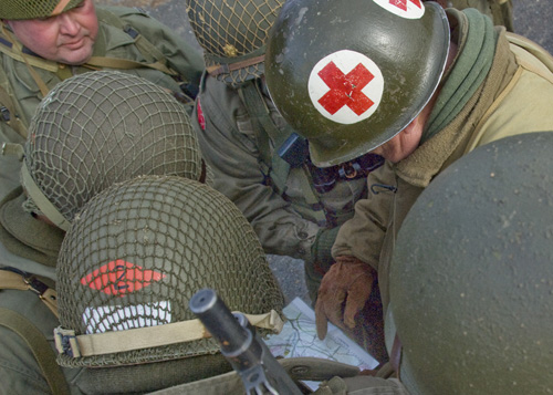 Medics with map