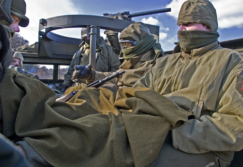 Ride on a half-track 