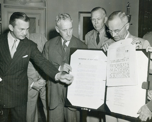 President Harry Truman after the Japanese surrender