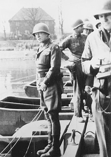 Patton stops to urinate in the Rhine