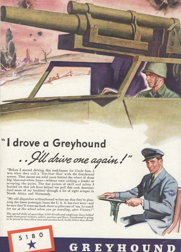 Greyhound tank buster ad