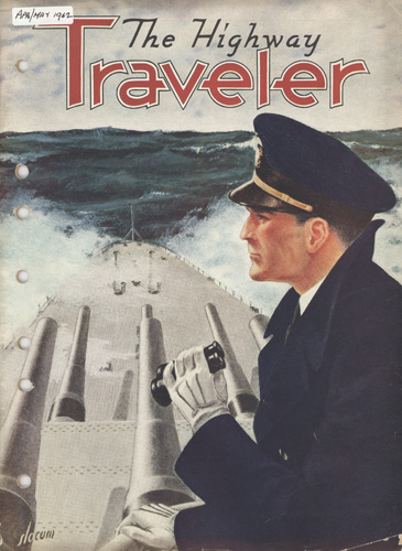 Greyhound Highway Traveler magazine navy cover