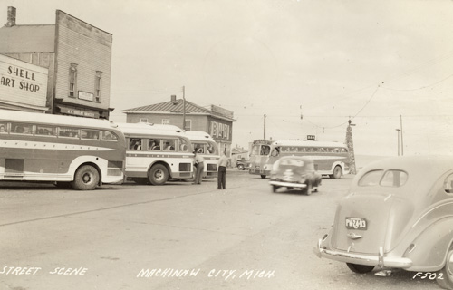 Greyhound station in Michigan