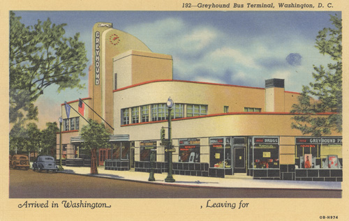 Greyhound terminal illustration