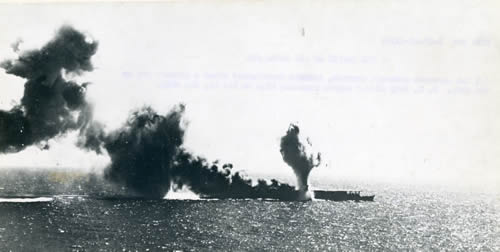 Japanese carrier Shokaku in the Coral Sea