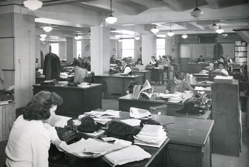 FBI secretaries doing paperwork