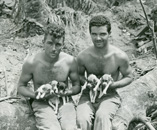 Marines with puppies