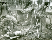 Medics helping wounded marines