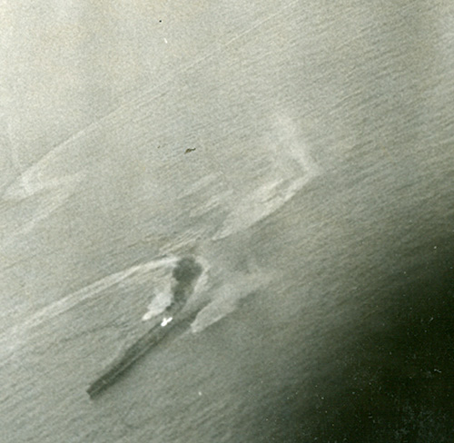 Bombed Japanese carrier